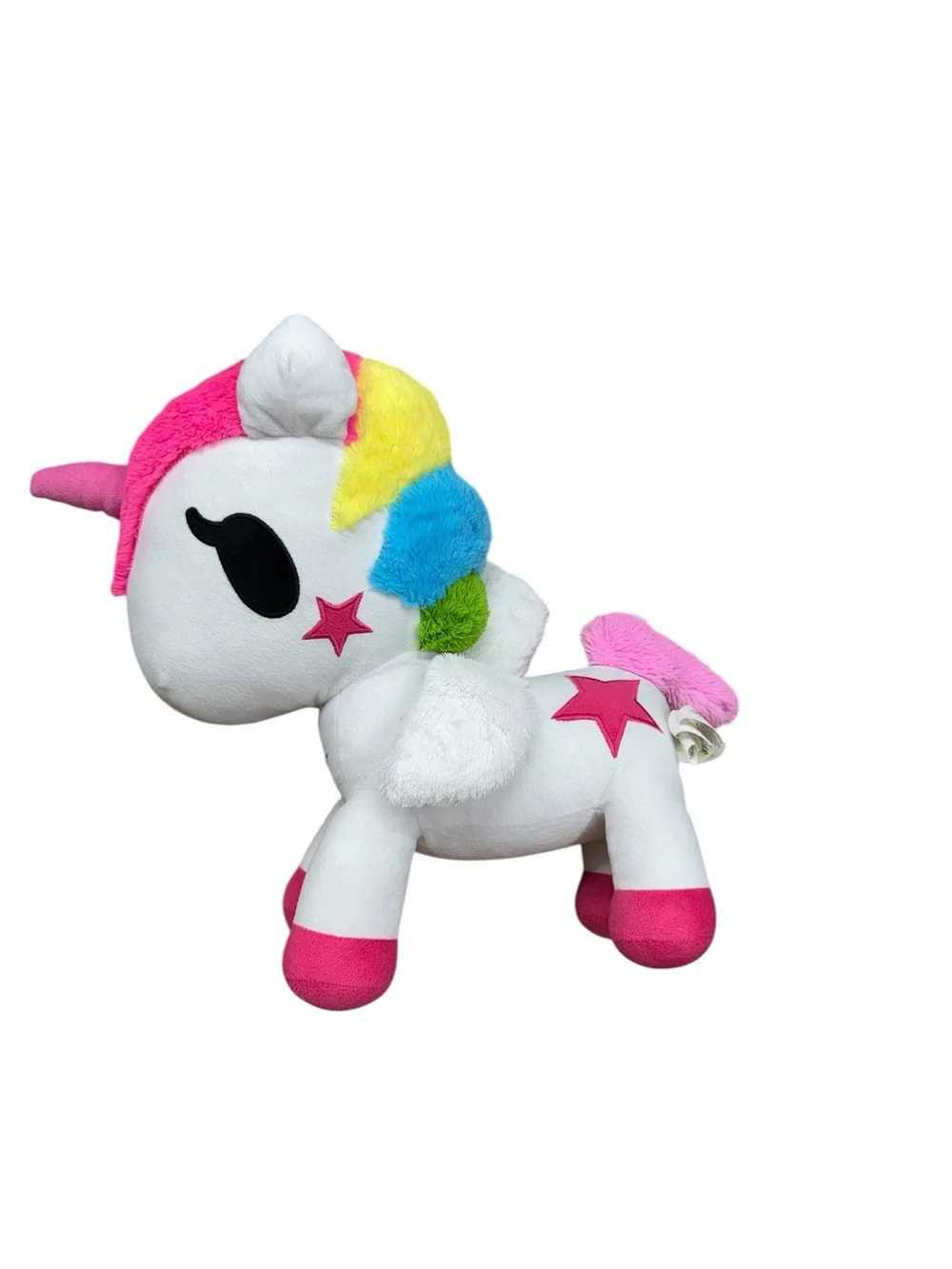 Tokidoki Stellina Unicorno Plush Rainbow Mane Unicorn Toy - White and Pink